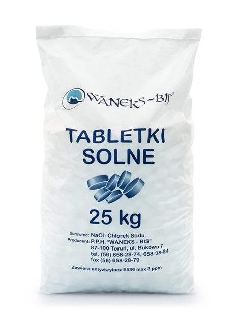 Worek 25 kg soli tabletkowanej do zmiękczacza wody